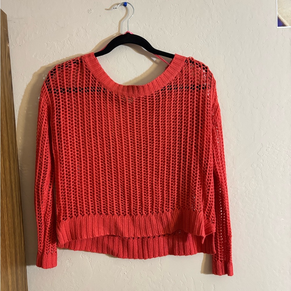 Open-knit Mesh Sweater